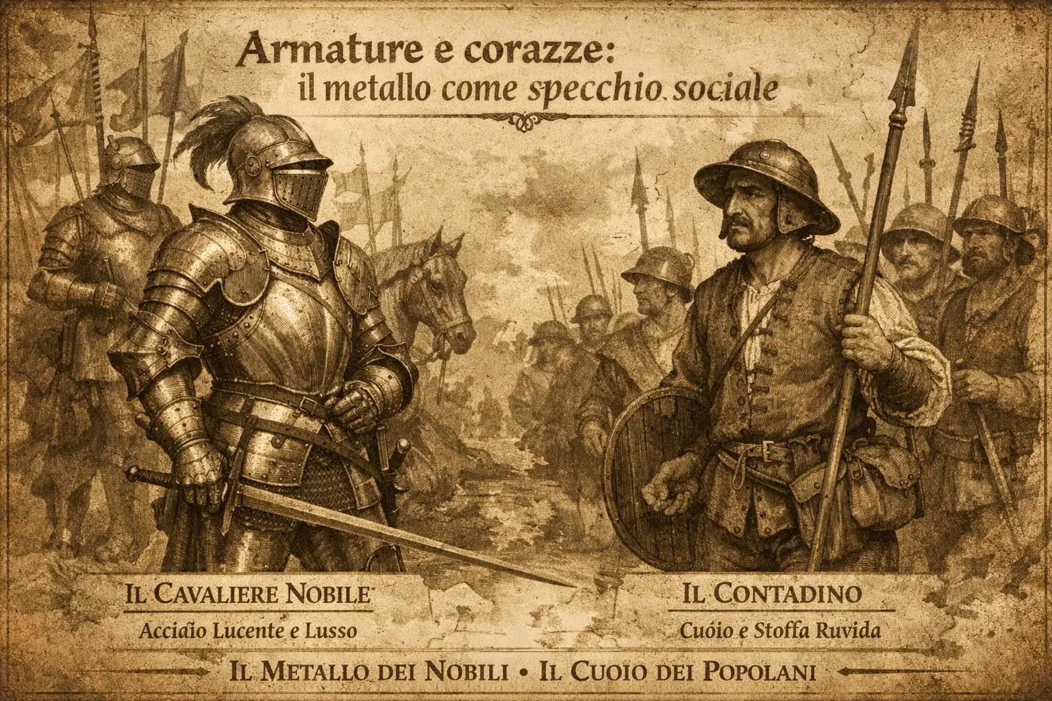 Armature e corazze: il metallo come specchio sociale