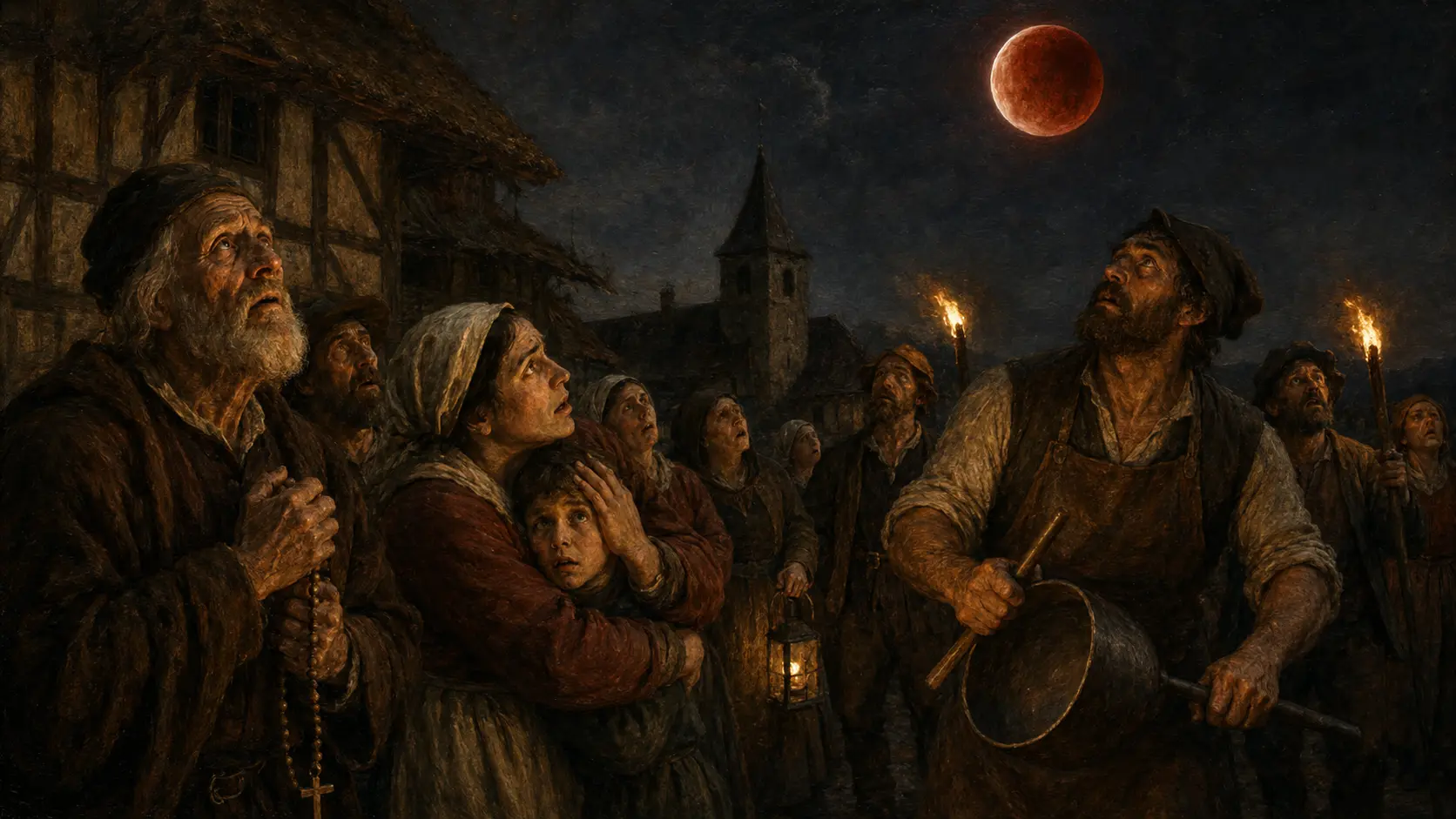 Il cielo che si ammalava: eclissi, luna rossa e paura nel Cinquecento