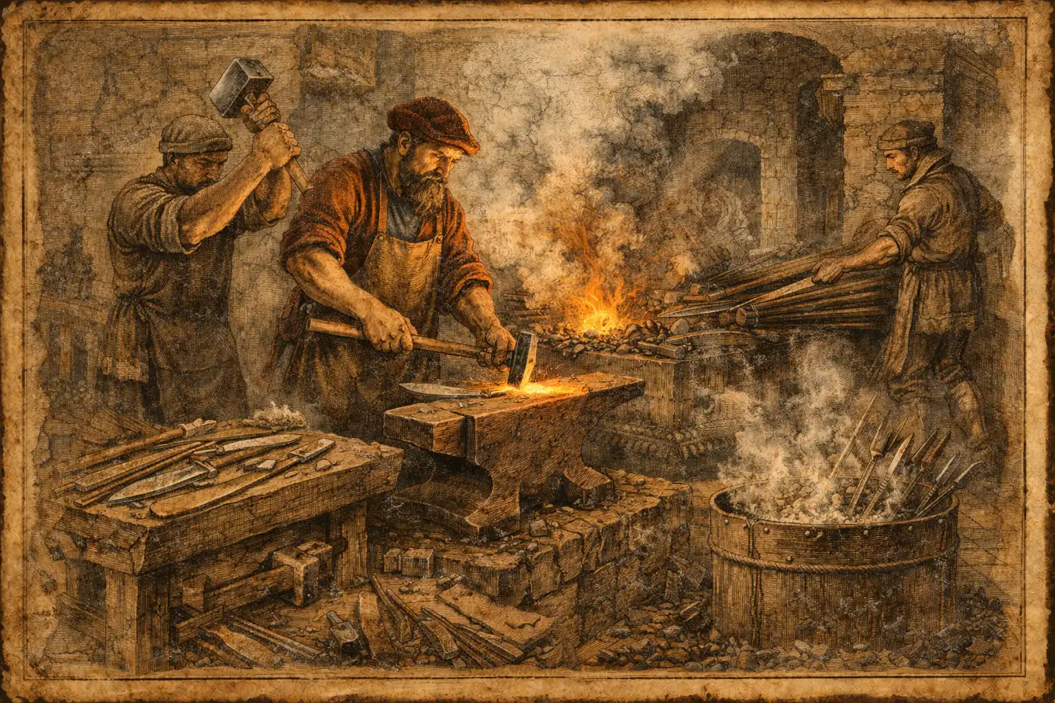 L'arte della forgia nel 1500: dove il ferro diventa acciaio