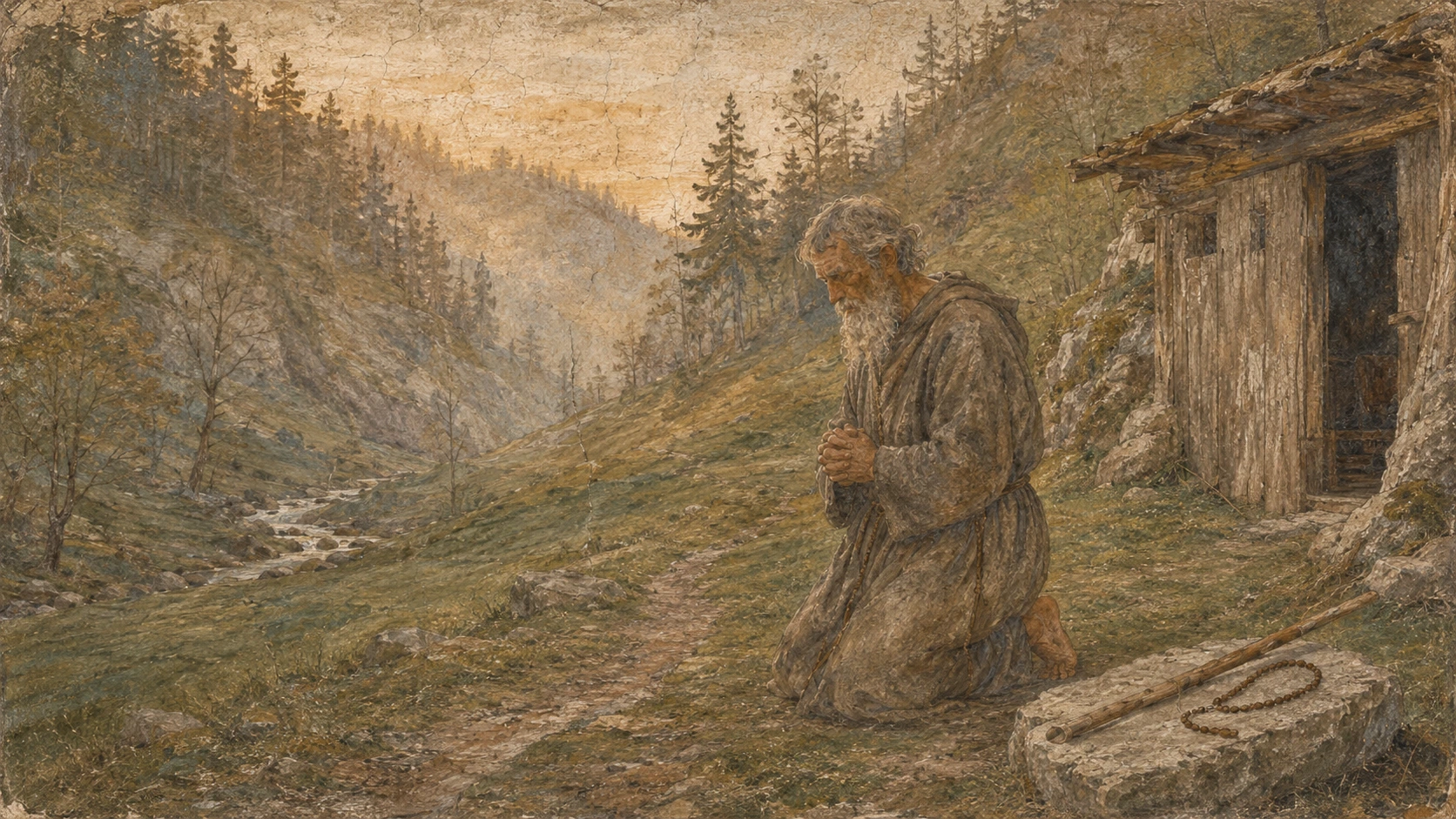 Isolato per scelta, cercato da tutti: la forza discreta di chi si è messo da parte. (ricostruzione IA della gola della Ranft)