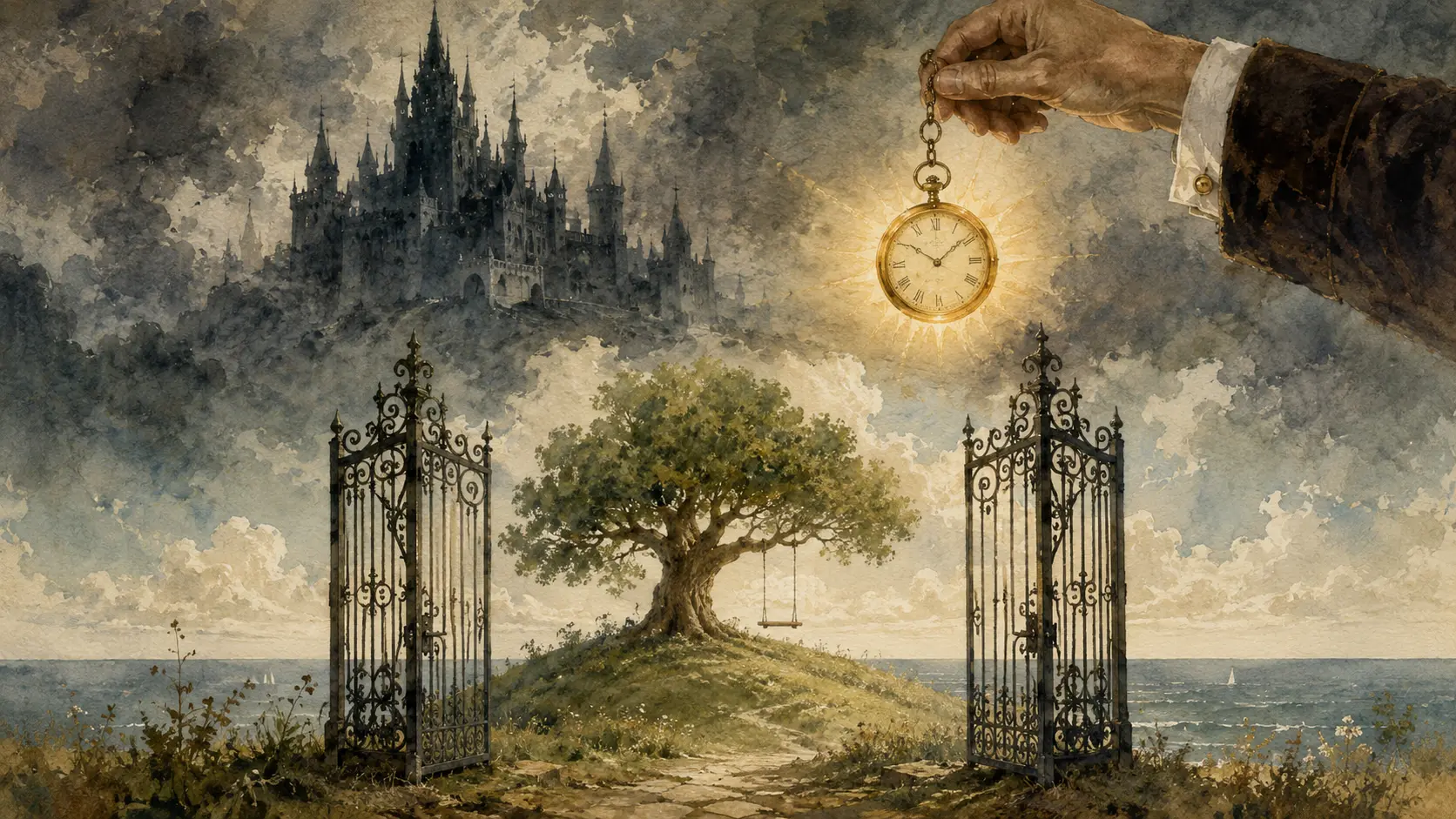 Illustrazione del racconto «Il giardino di cotone» (ricostruzione IA)